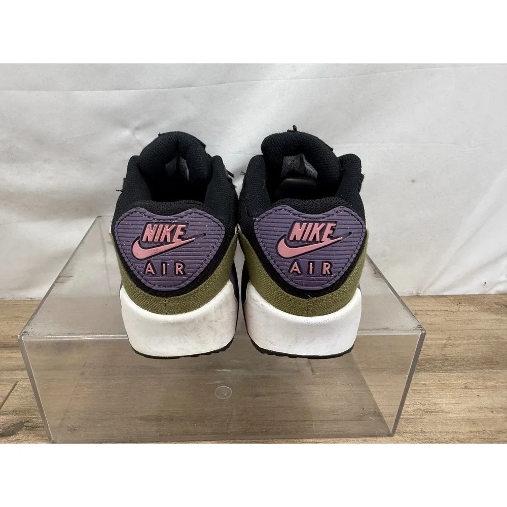 Nike Air Max 90 GS Black Olive Pink DX3091-001 Mens 6Y Womens 7.5 Sneaker